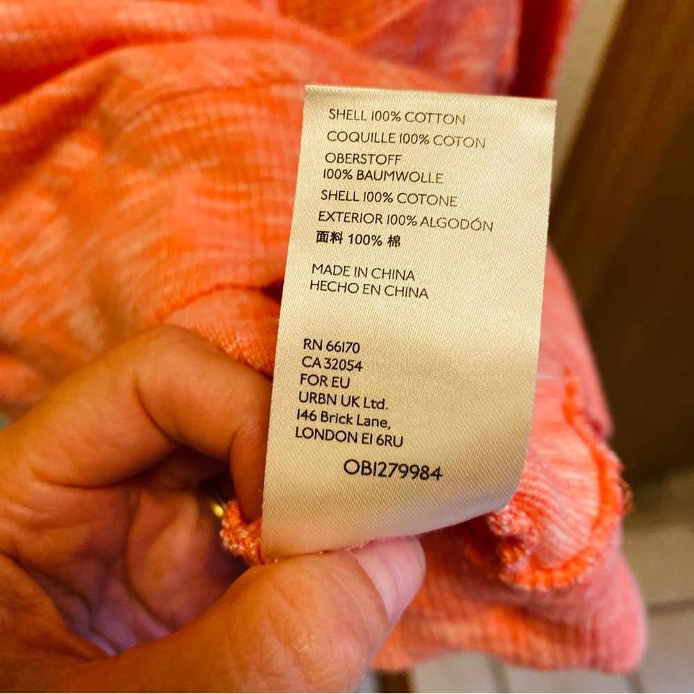 Anthropologie Damiana Women’s Coral Oversized Dolman Sleeve Drapey Sweater Small - Picture 5 of 5